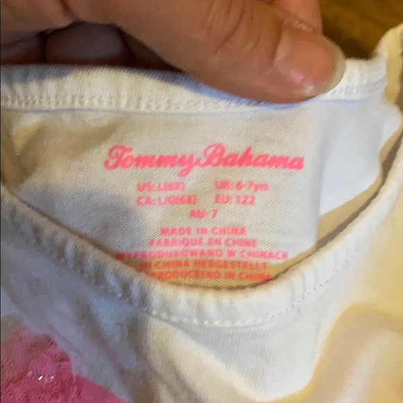 White cami with flamingo print at front - Picture 4 of 5